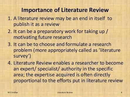 Do You Think A Research Is Complete Without A Review Of Relevant Literature Why Brainly