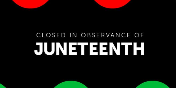 Is Juneteenth a Bank Holiday in 2022