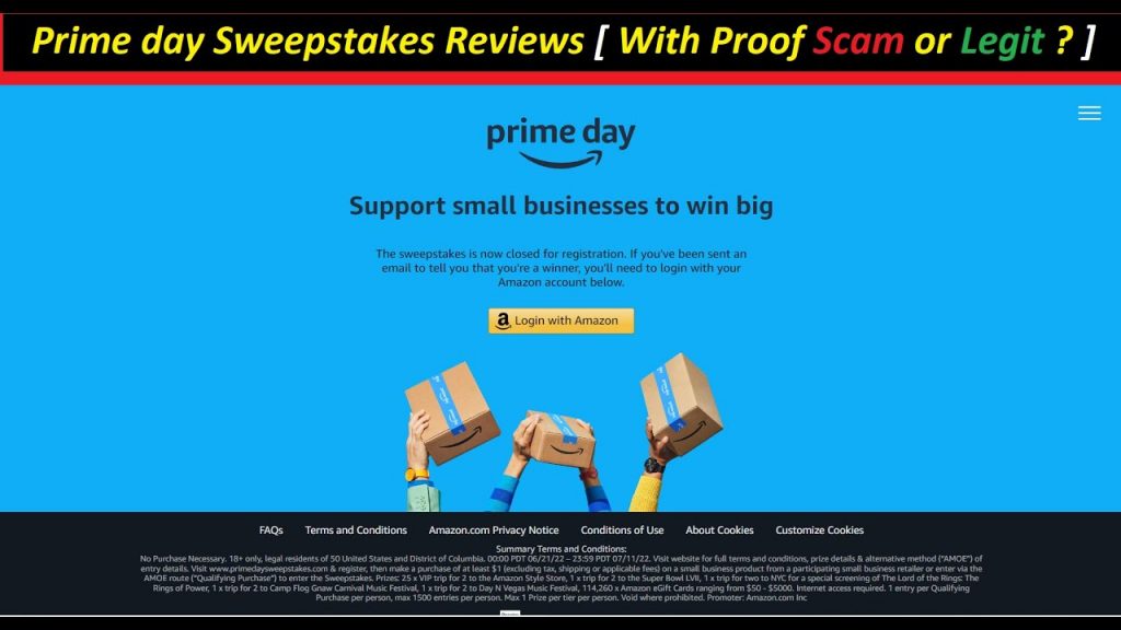 Prime Day Sweepstakes Scam