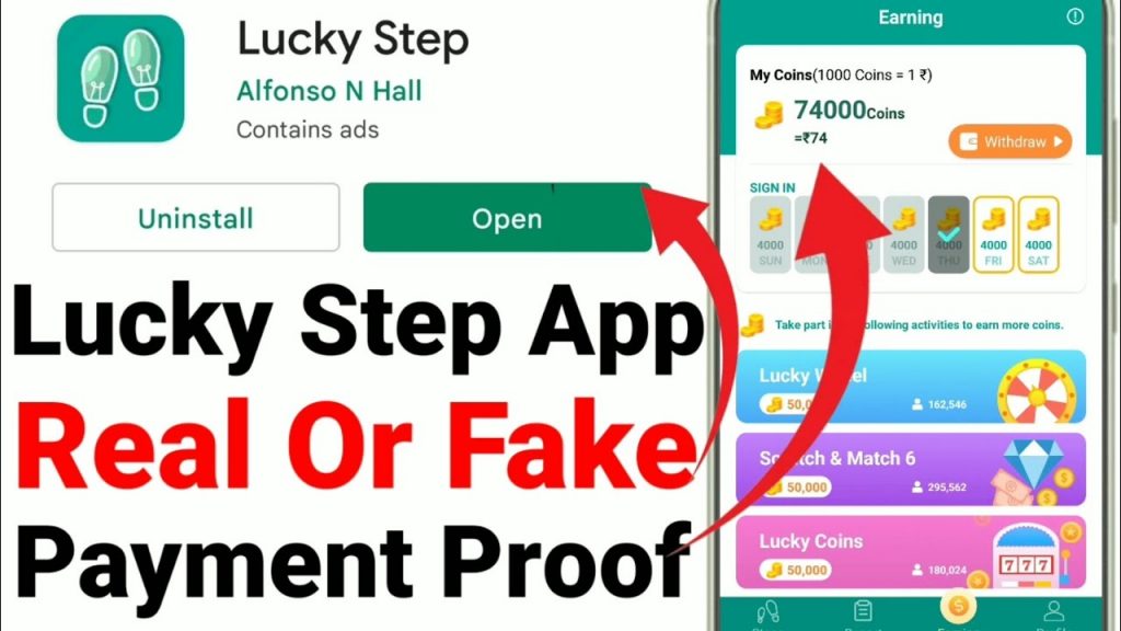 Lucky Step App Real or Fake